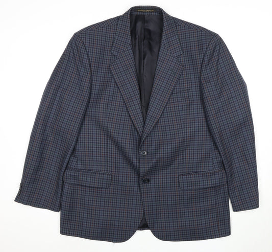 Mens UK Size 42 Marks and Spencer Regular Blue Suit Jacket