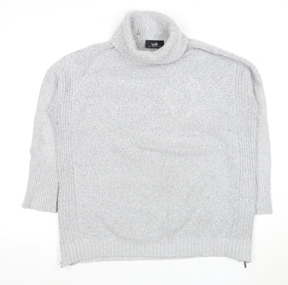 Womens UK Size S Wallis Grey Pullover Jumper