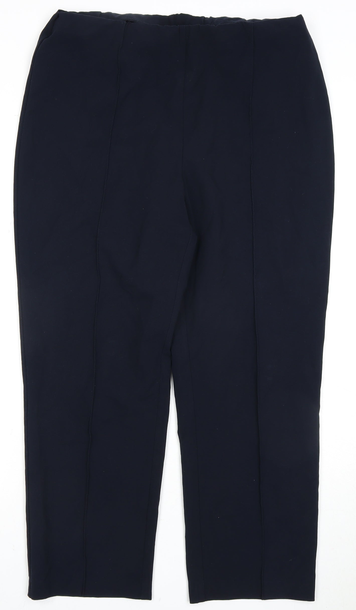 Womens UK Size 14 ISLE ESSENTIALS Regular Fit Workwear Formal Black Trousers