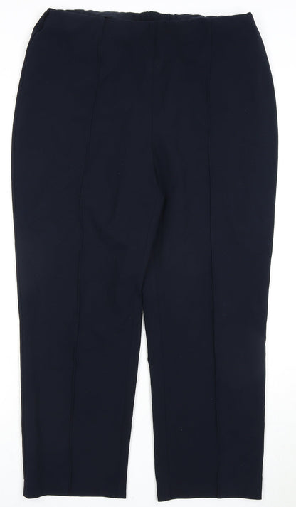 Womens UK Size 14 ISLE ESSENTIALS Regular Fit Workwear Formal Black Trousers