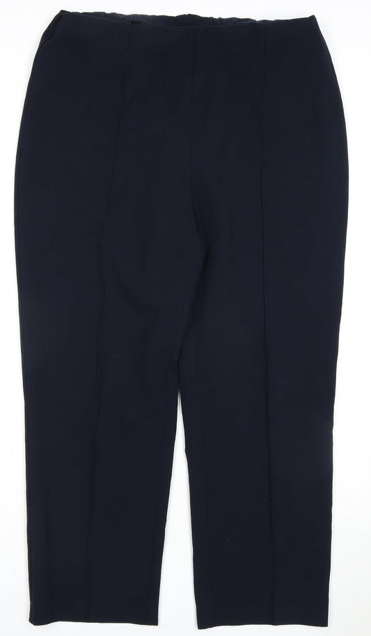 Womens UK Size 14 ISLE ESSENTIALS Regular Fit Workwear Formal Black Trousers