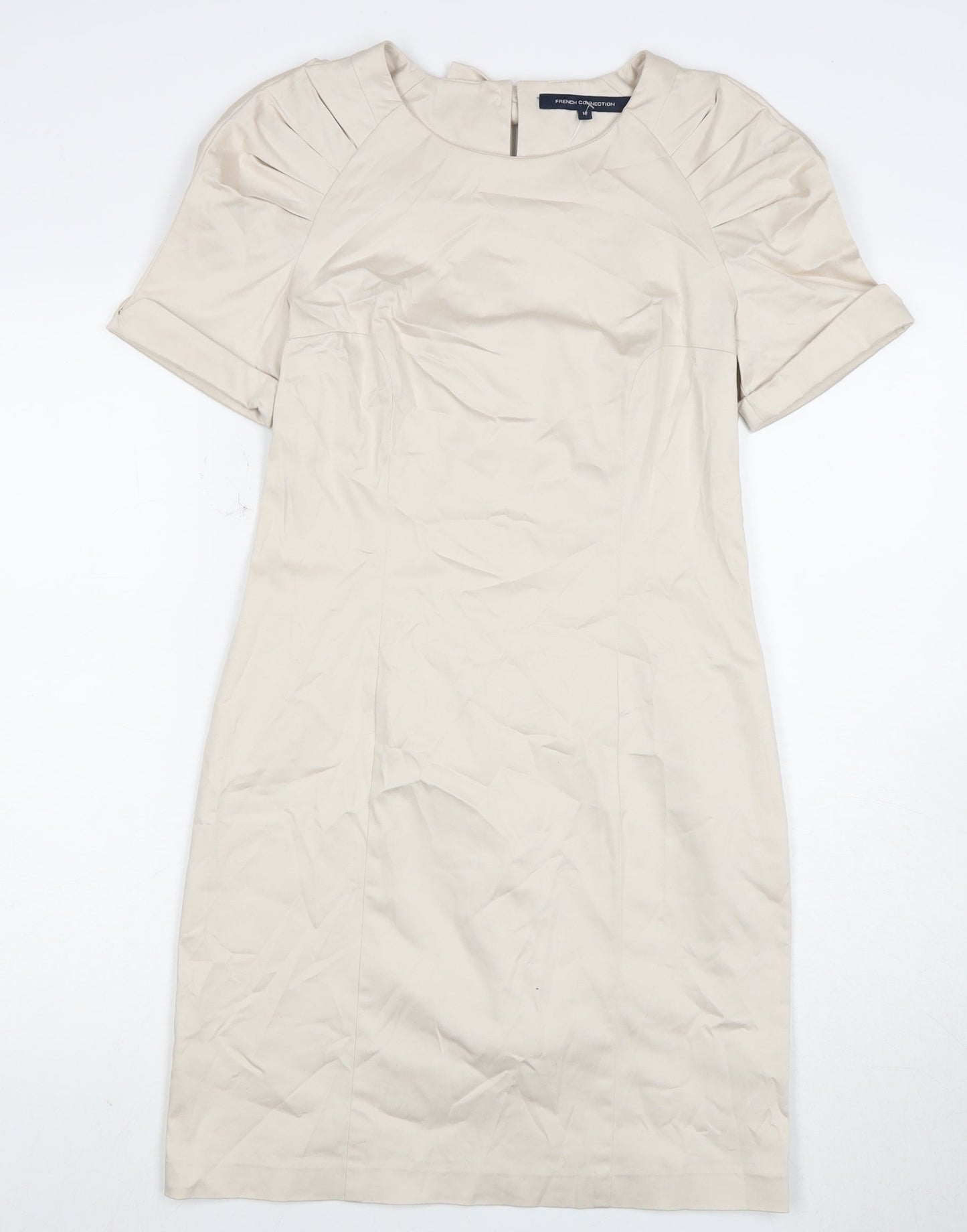 French Connection Women's Beige Sheath Dress Size 12