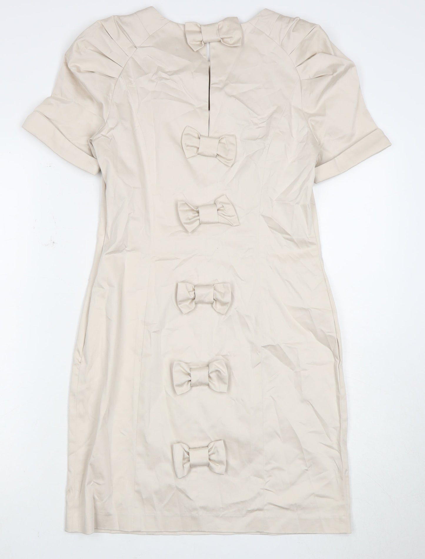 French Connection Women's Beige Sheath Dress Size 12