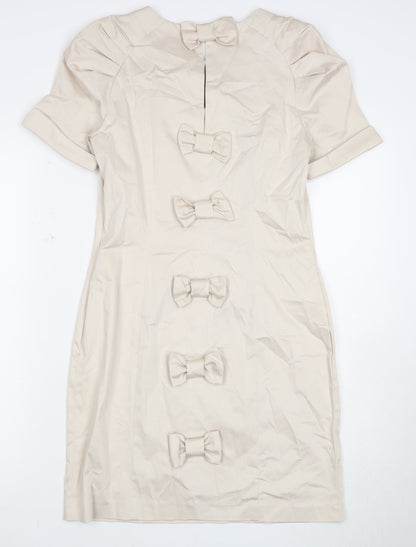 French Connection Women's Beige Sheath Dress Size 12