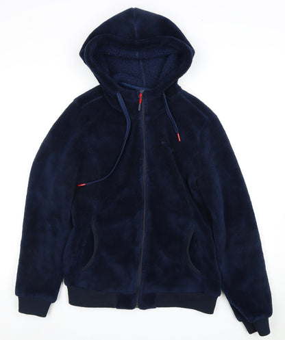 Ayacucho Women's Blue Fleece Hooded Jacket - M