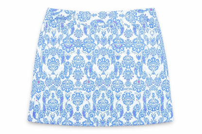 Oyamiki Women's Blue Geometric Short Skirt, L