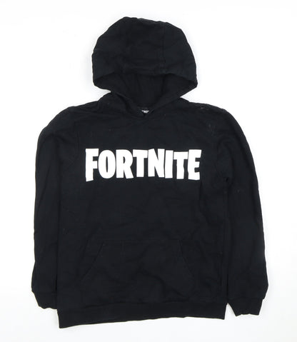 Fortnite Boys Black Hoodie 11 Years Pullover Hooded Top