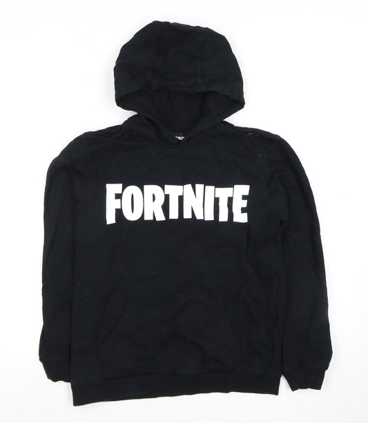 Fortnite Boys Black Hoodie 11 Years Pullover Hooded Top