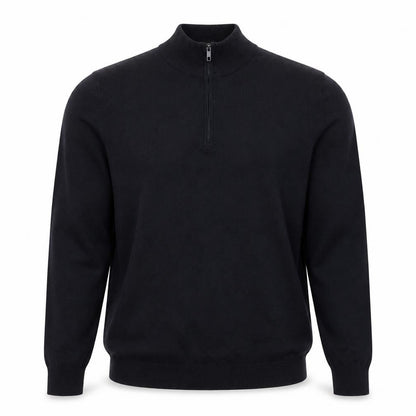 11 Degrees Men'S Black Slim Fit Full Zip Jumper S