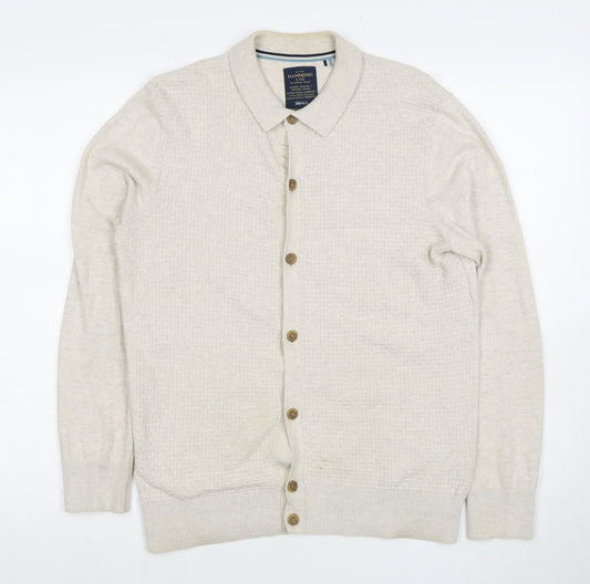 Hammond & Co. Men's Beige Cardigan Small