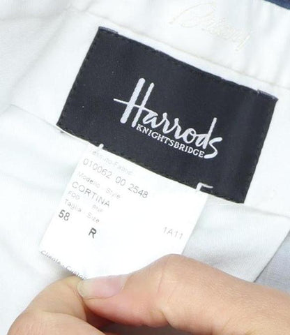 Harrods Men's Blue Corduroy Trousers, Size 58