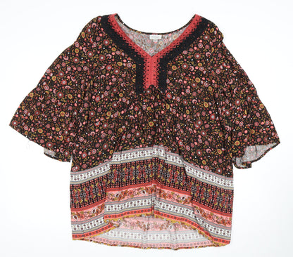 Avenue Women's Multicoloured Floral Tunic Blouse, Size 16