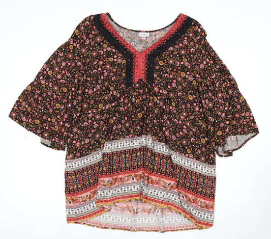 Avenue Women's Multicoloured Floral Tunic Blouse, Size 16
