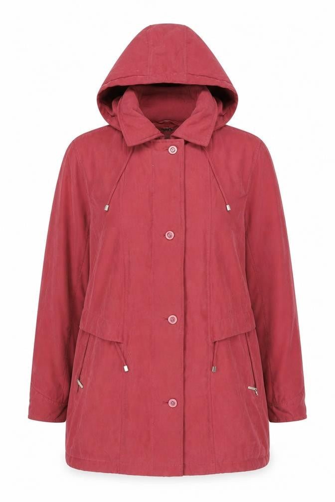 Womens UK Size 18 Eliza Gray Red Anorak Coat
