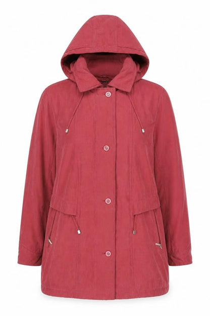 Womens UK Size 18 Eliza Gray Red Anorak Coat