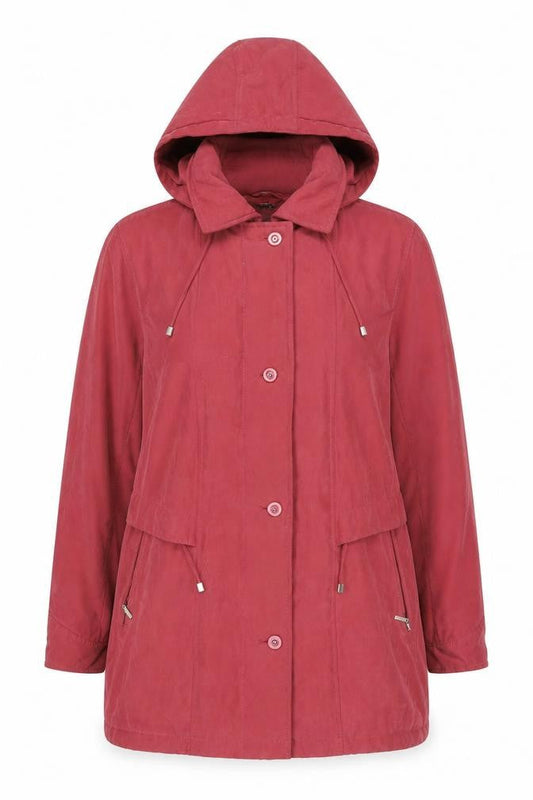 Womens UK Size 18 Eliza Gray Red Anorak Coat