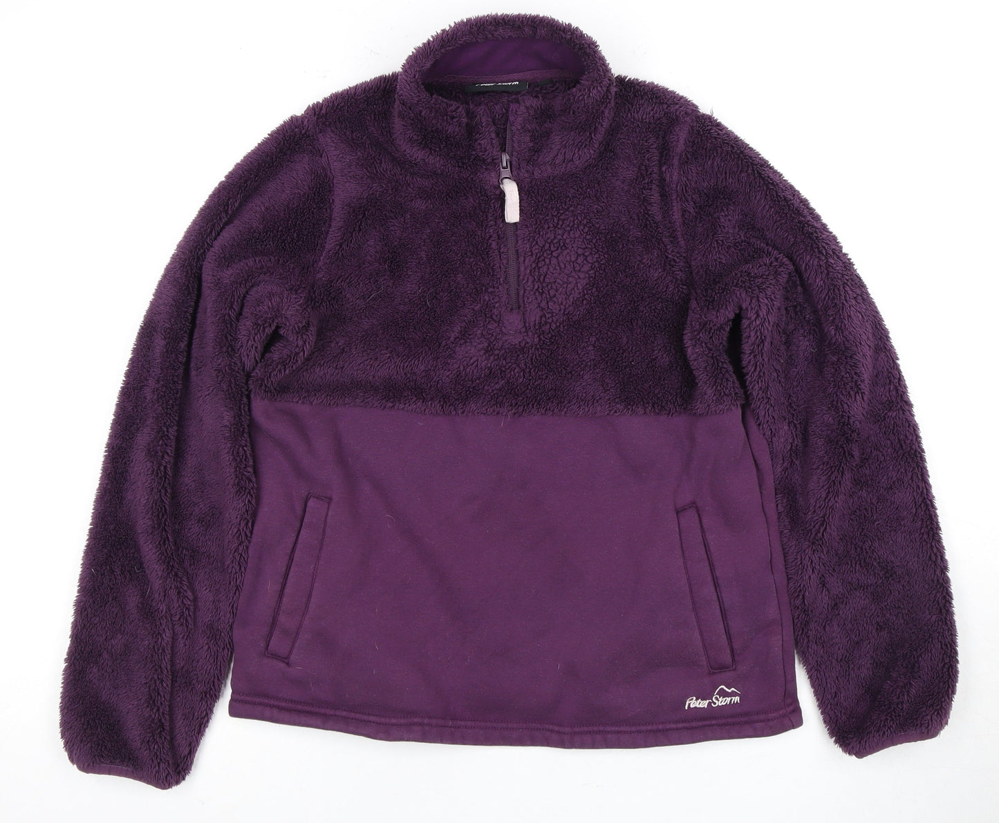 Peter Storm Girls Purple Fleece Pullover Sweater 11-12 Years