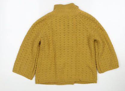 Womens UK Size 8 River Island Yellow Cardigan Jumper