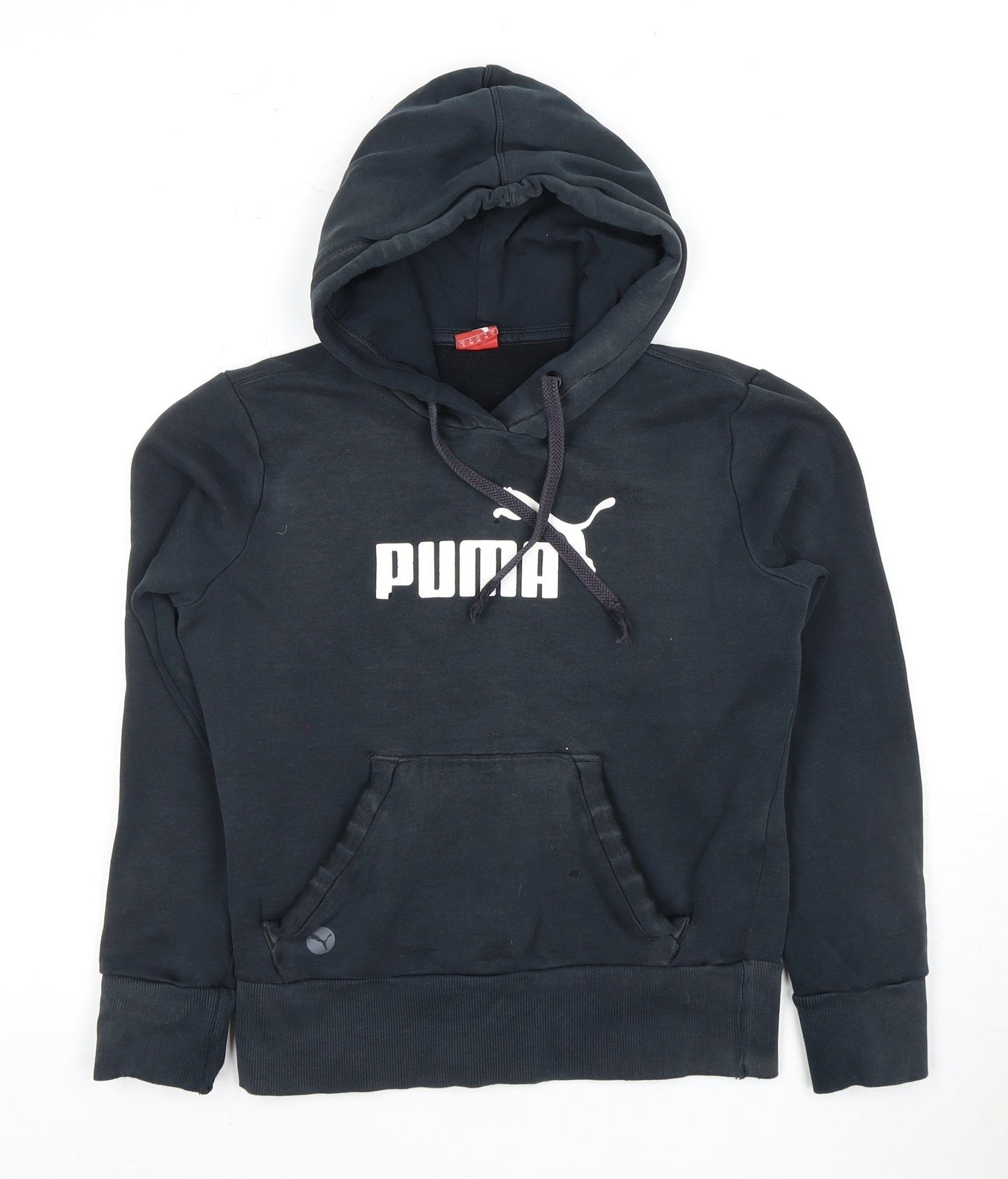 Puma Boys Black Hoodie Pullover UK 10