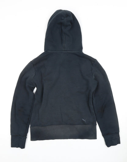 Puma Boys Black Hoodie Pullover UK 10