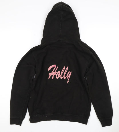 Fruit of the Loom Girls Black Little Mix Hoodie 12 Years Pullover