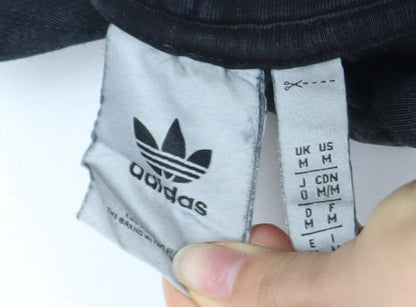 Adidas Men's Black Pullover Hoodie, M, Logo Accent