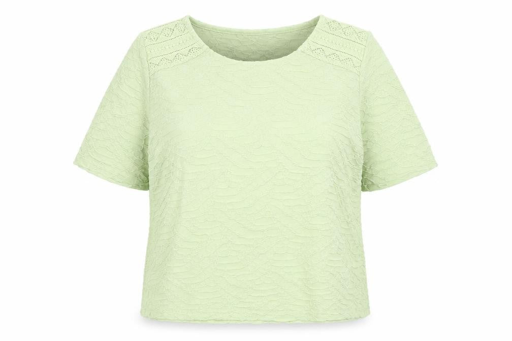 Womens UK Size 14 Isle Collection Green  T-Shirt
