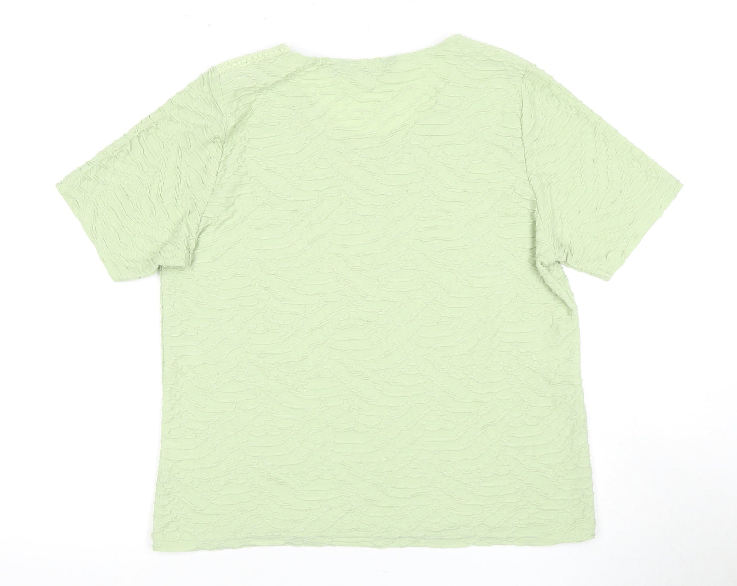Womens UK Size 14 Isle Collection Green  T-Shirt