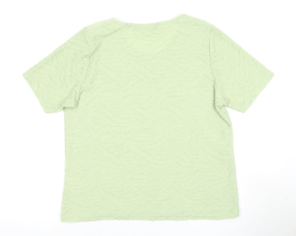 Womens UK Size 14 Isle Collection Green  T-Shirt