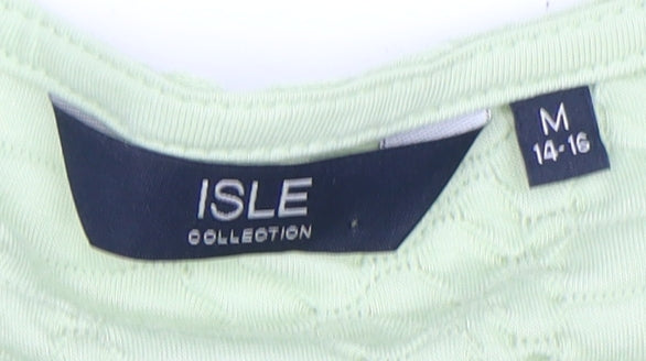 Womens UK Size 14 Isle Collection Green  T-Shirt