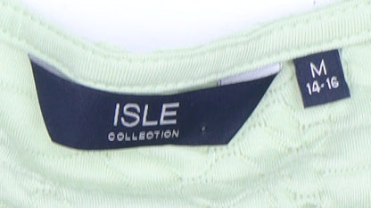 Womens UK Size 14 Isle Collection Green  T-Shirt