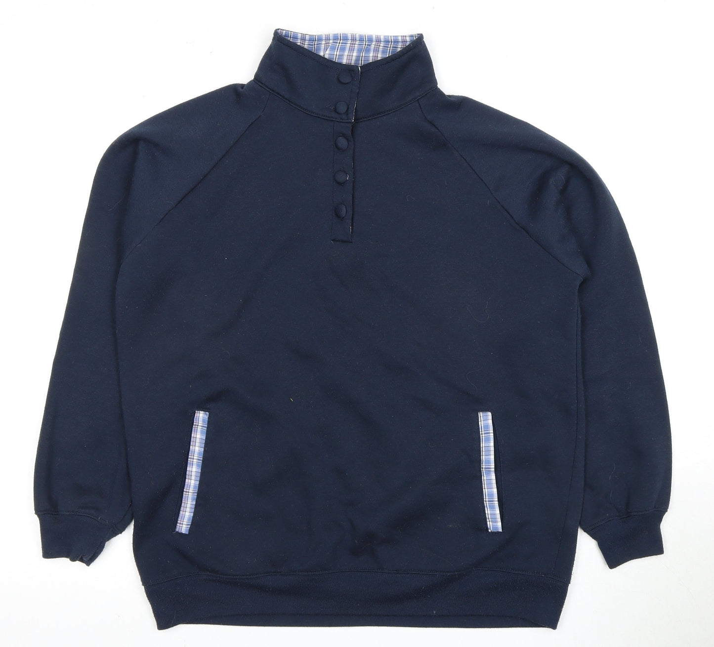 Damart Blue Henley Sweatshirt for Unisex Adults - L