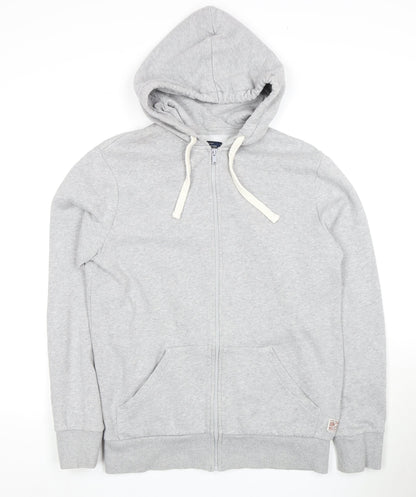 Mens UK Size M Criminal Grey Full Zip Hoodie