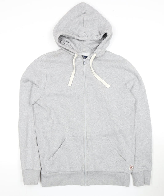 Mens UK Size M Criminal Grey Full Zip Hoodie