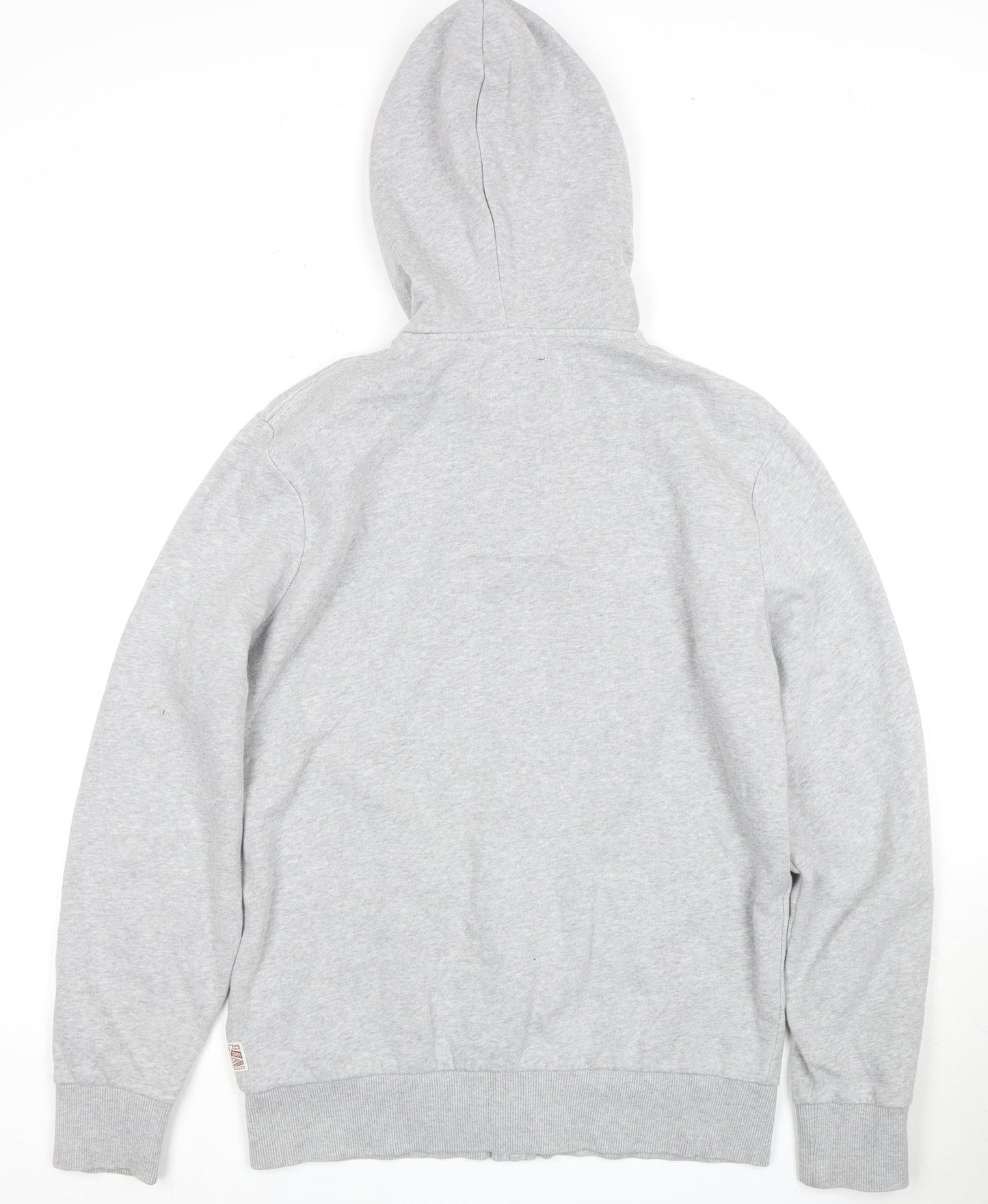 Mens UK Size M Criminal Grey Full Zip Hoodie