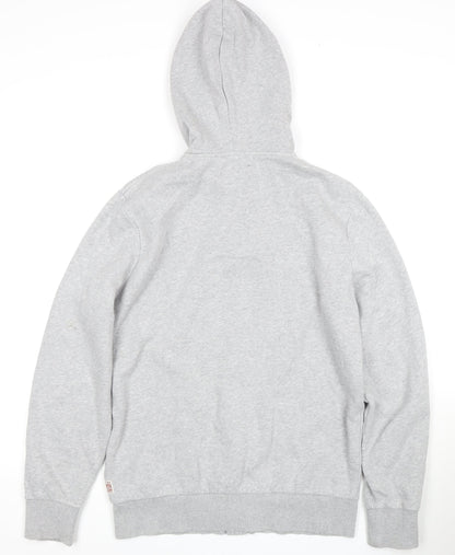 Mens UK Size M Criminal Grey Full Zip Hoodie