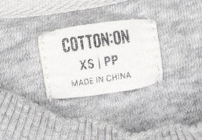 Unisex Adults UK Size XS Cotton On Grey Pullover Sweatshirt