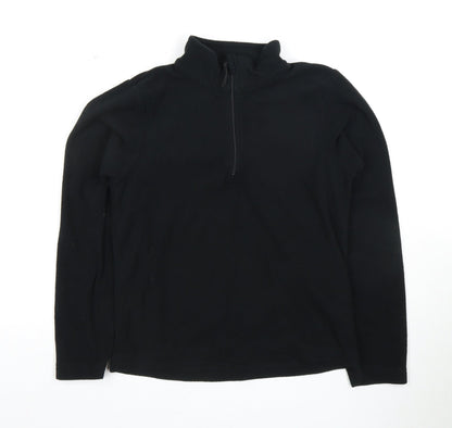 Mountain Warehouse Boys Black Fleece Top 9-10 Years 1/2 Zip