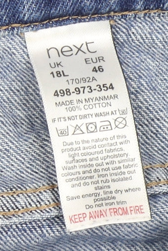Next Women's Blue Straight Jeans Size 18L
