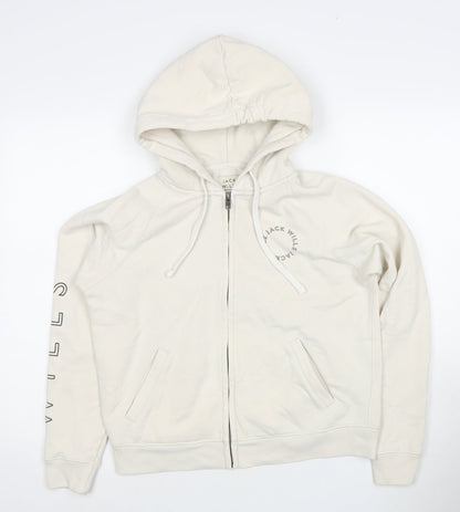 Womens UK Size 12 Jack Wills Ivory Full Zip Hoodie