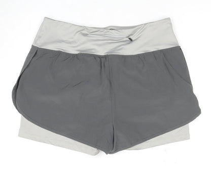 Yidarton Women's Grey Athletic Shorts L