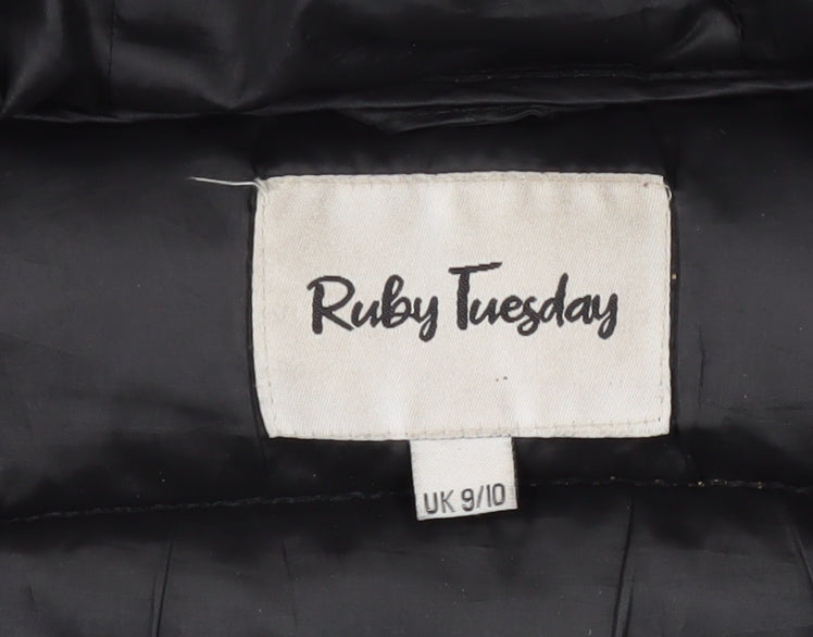 Ruby Tuesday Girls Black Puffer Jacket 9/10 Years