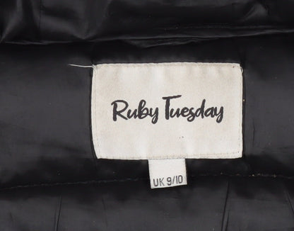 Ruby Tuesday Girls Black Puffer Jacket 9/10 Years