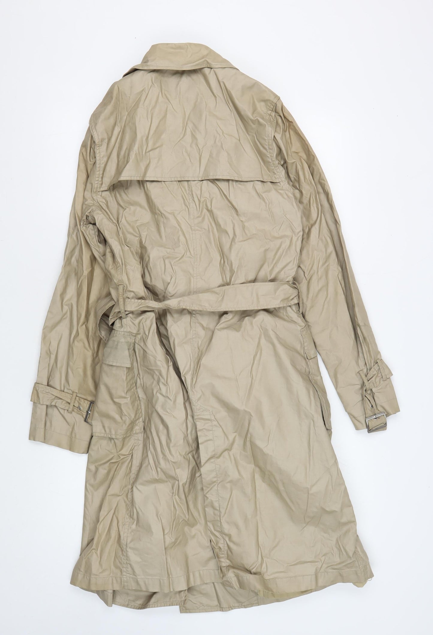 Solar Women's Beige Cotton Trench Coat M