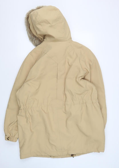 Womens UK Size 16 Marks and Spencer Beige Parka Coat