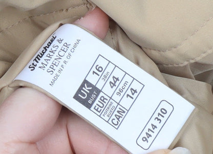 Womens UK Size 16 Marks and Spencer Beige Parka Coat