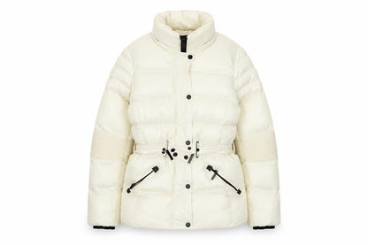 QED LDN Women's Ivory Puffer Jacket Size 12