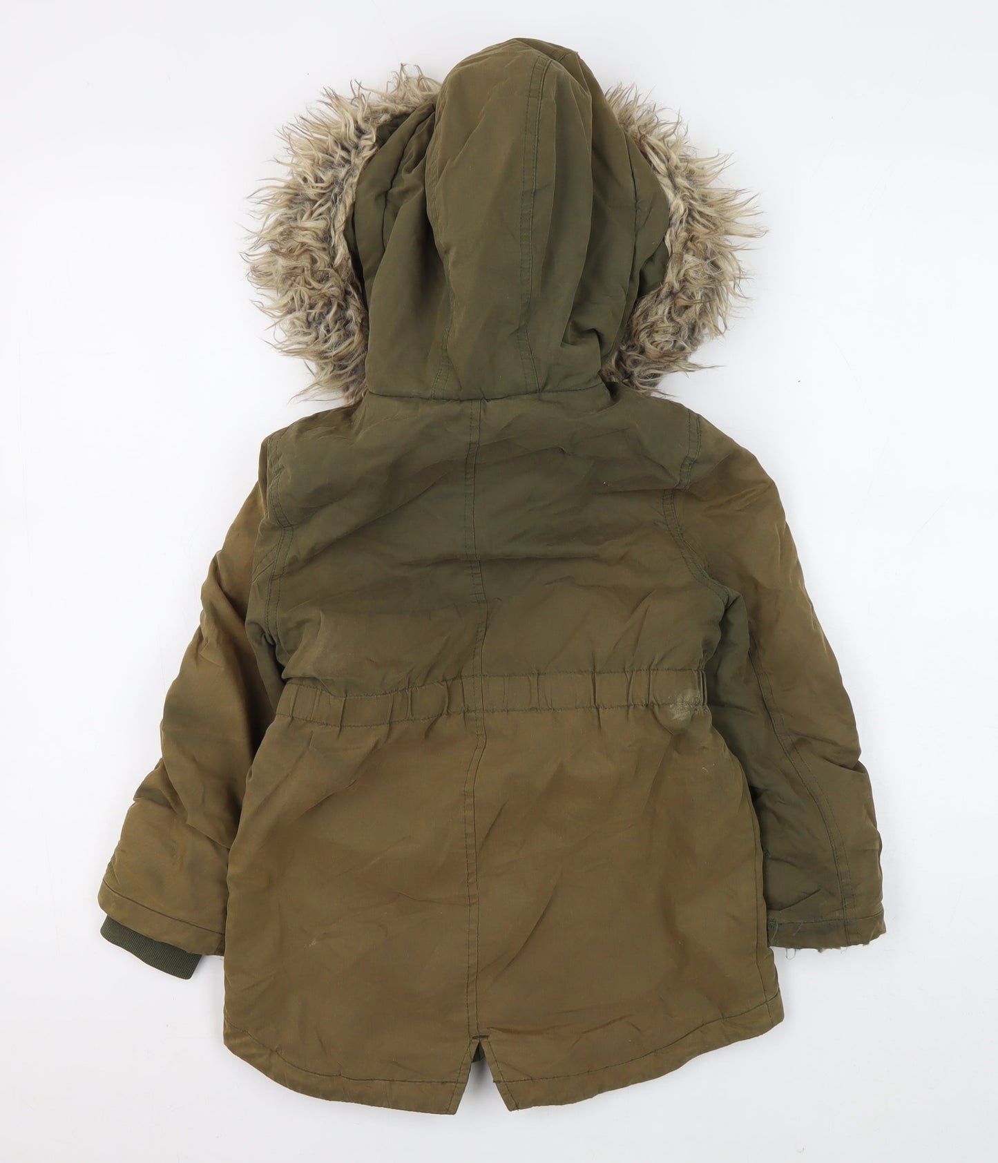 Marks and Spencer Girls' Green Parka 5-6 Years Hooded