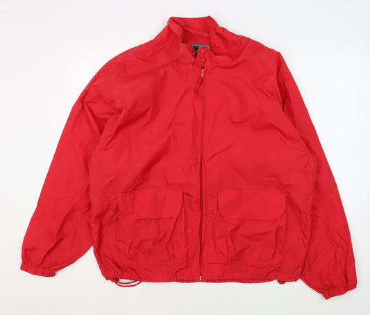 Woolrich Men's Red Basic Jacket L Stand-Up Collar