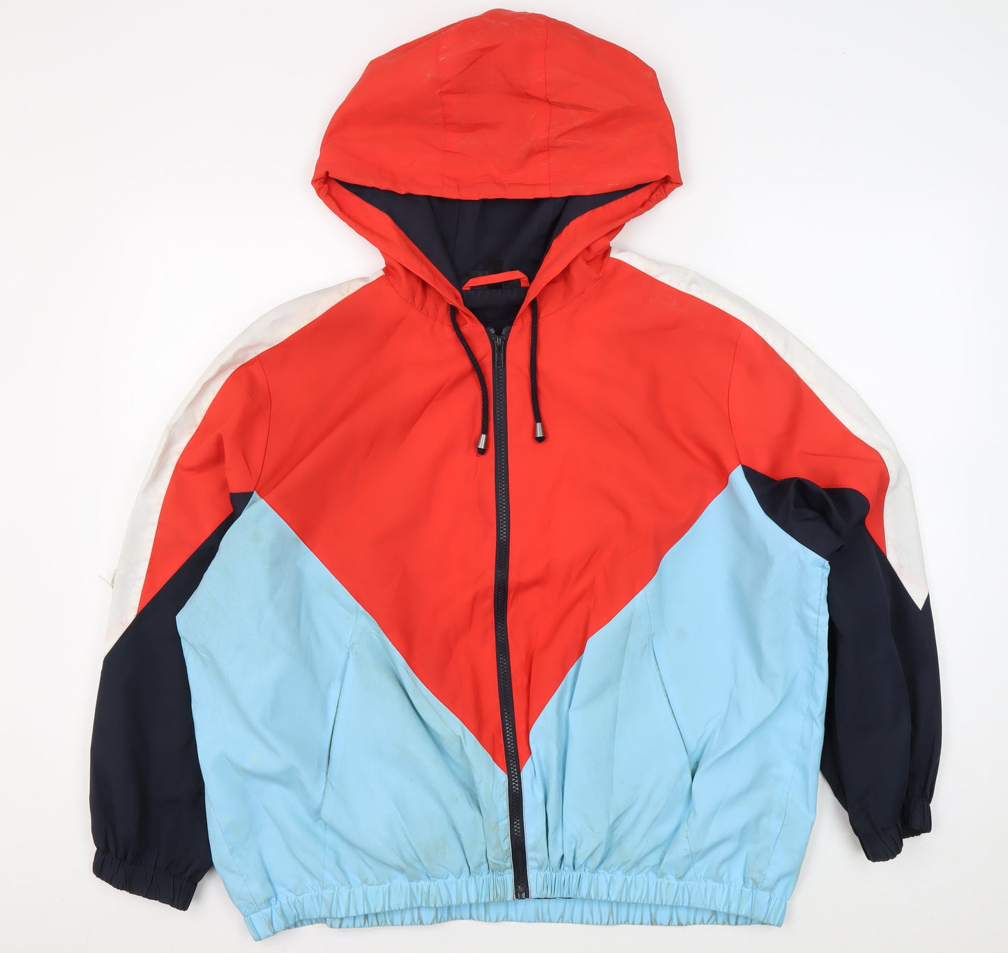 Topshop Unisex Multicoloured L Retro Full Zip Hoodie